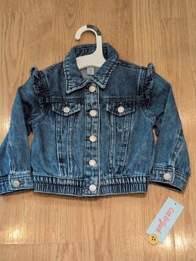 Girls' Blue Denim Jacket - Classic Button-Up